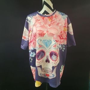 Flower Crown Skull Tee